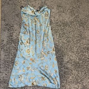 Light blue floral print dress